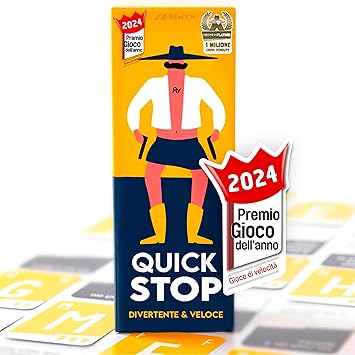 ATM Gaming QUICKSTOP - Gioco di Società per Famiglia ed Amici - Gioco di Carte - Perfetto per Creare Atmosfera - AA 2 a 7 Giocatori - Italiano